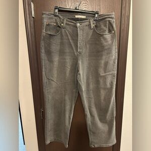 Levi’s Ribcage Straight Ankle Gray Denim Jeans 16W